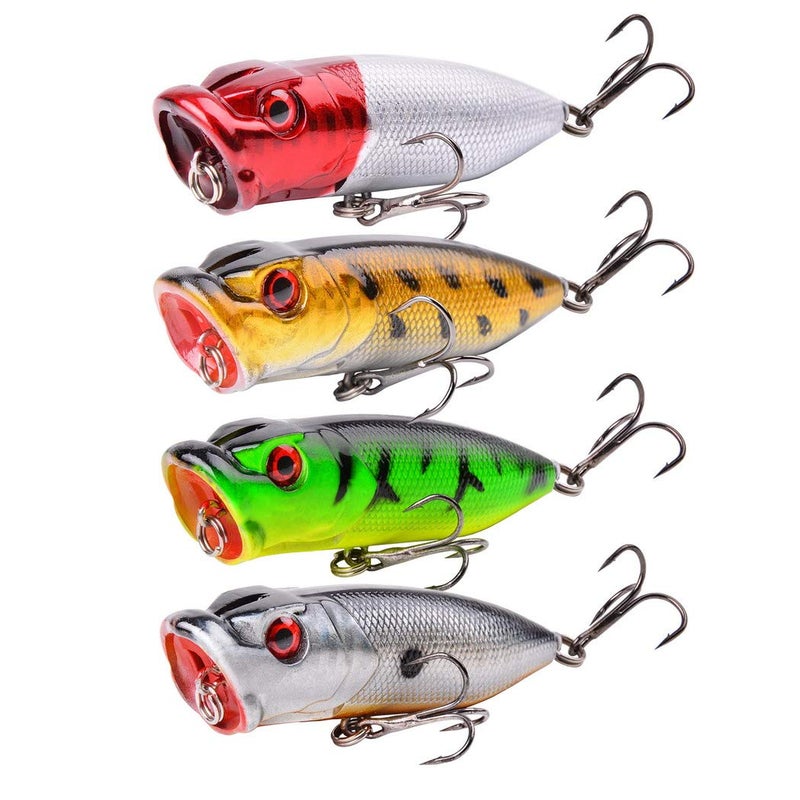 Aorace 20pcs Fishing Lures Kit Mixed Including Minnow Popper Crank and Plastic Soft Lures Frog Lures for Saltwater Freshwater Trout Bass Salmon Fishing - Image 4